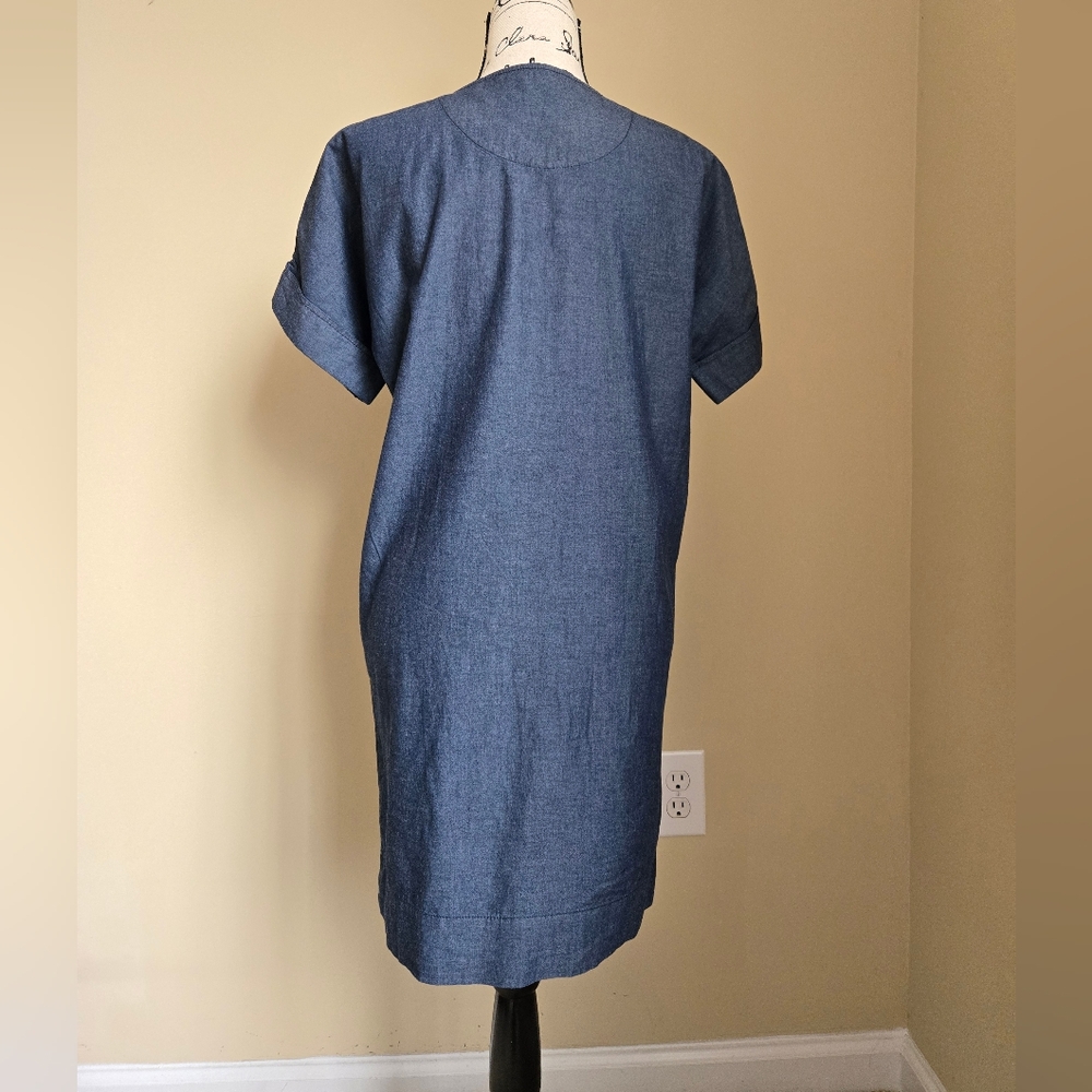 Atm Blue Chambray Mini Dress Basic Minimalist Sho… - image 4